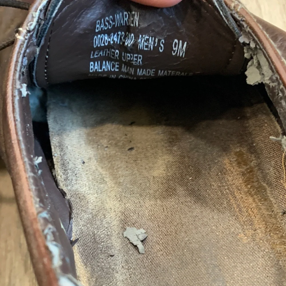 G.H. Bass & Co. Brown Leather Derby Shoes Size 9 - Picture 6 of 8